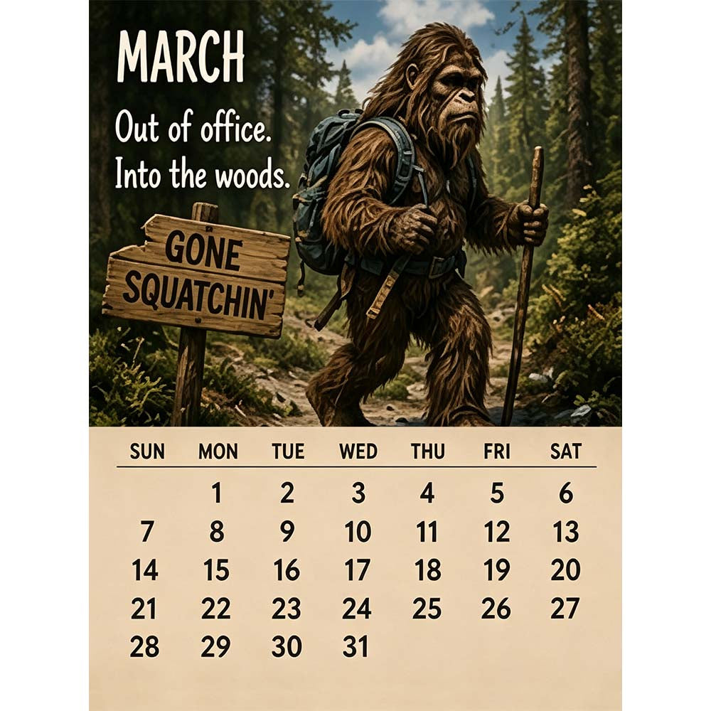 🦶2027 Bigfoot's Daily Life Calendar