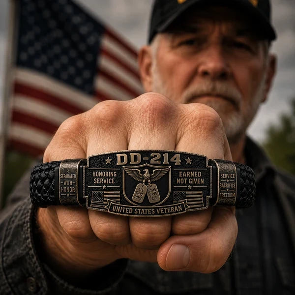 🔥Hot Sale🔥 - DD-214 Veteran Honor Bracelet - Made By VETERAN 'Robert Smith'