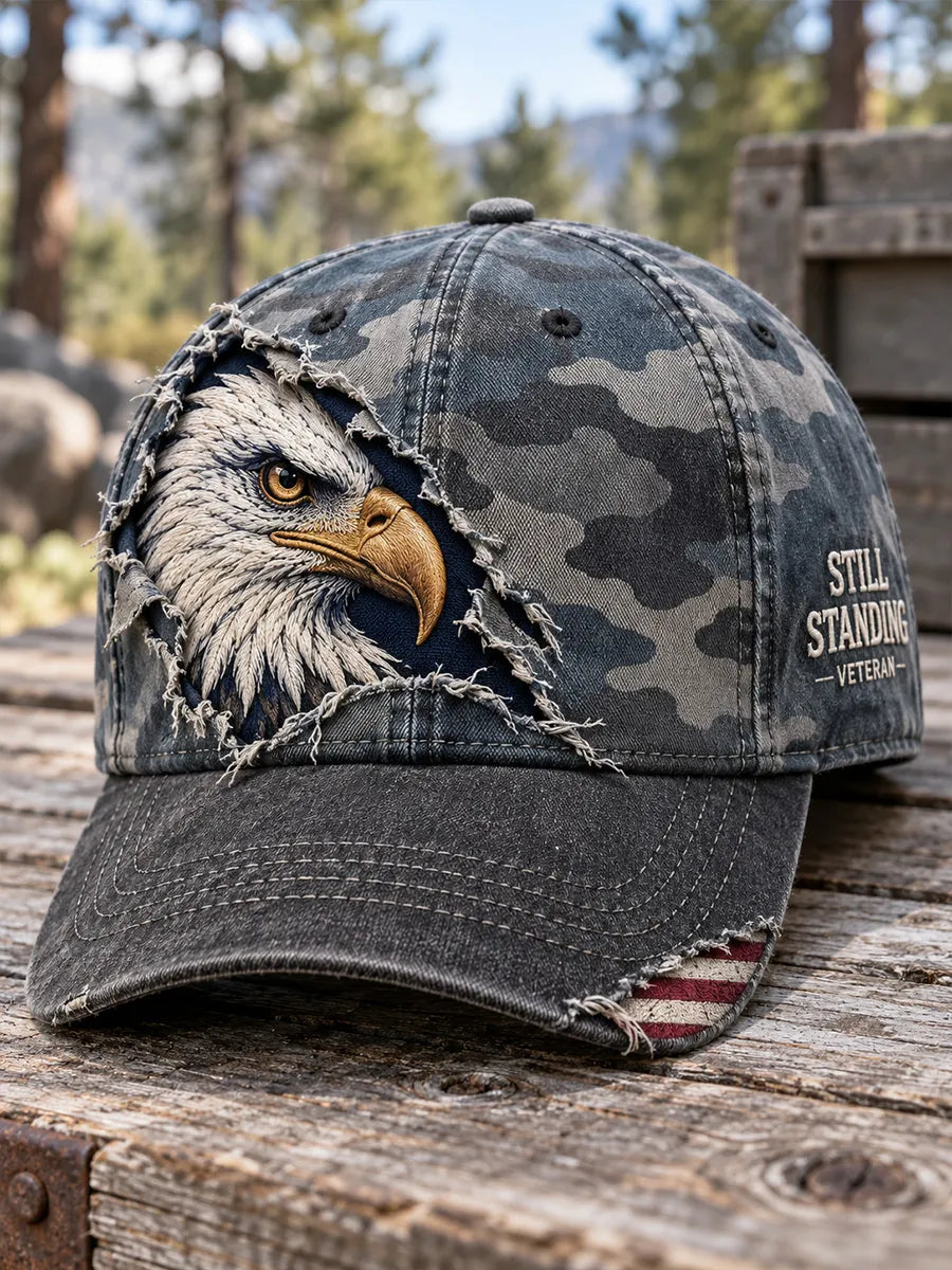 🦅 Bald Eagle Camouflage Tactical Baseball Cap – girlvister.com