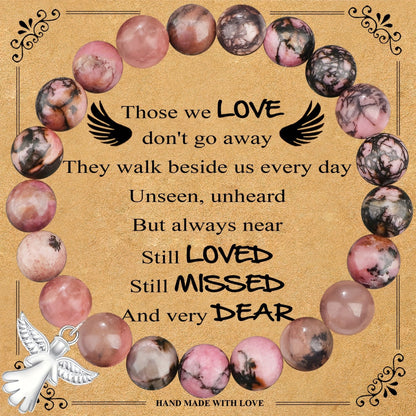 💖🎁2026 Mother's Day Gifts 50% Off--🧵Memorial Gifts Angel Wings Healing Crystal Bracelet