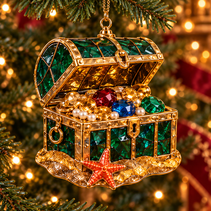 🔥Hot Sale🔥 - Pirate Adventures – Vintage Stained Glass-Style Christmas Ornaments, Set of 6