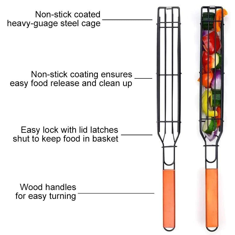 🍖🍗Reusable Kabob Grill Baskets 🥩