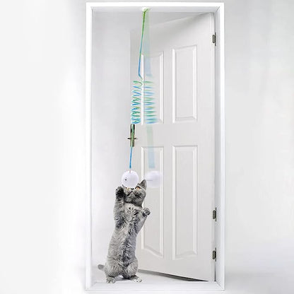 😸 Hanging Spring Plush Ball Cat Toy ❤