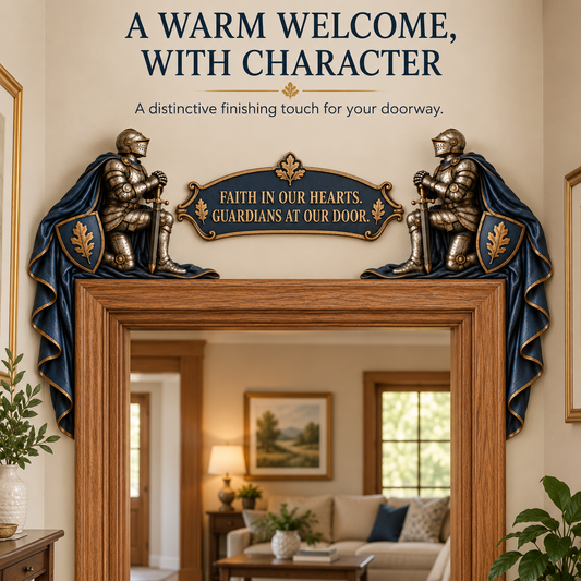 🔥Hot Sale🔥 - "Guardians at Our Door" – Epic Medieval Knight Door Frame Decor Set 🛡️🏰