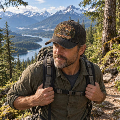 🔥Hot Sale🔥 -  2027 Bigfoot Country Heritage Cap – Pacific Northwest Vintage Washed Embroidered Hat