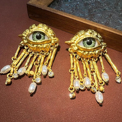 Rare Eyeball Tassel Earrings