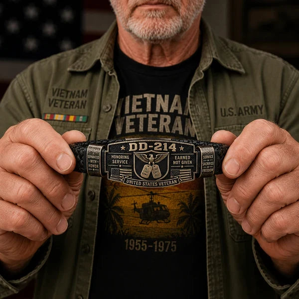 🔥Hot Sale🔥 - DD-214 Veteran Honor Bracelet - Made By VETERAN 'Robert Smith'