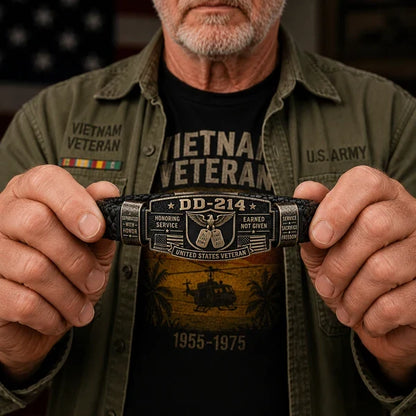 🔥Hot Sale🔥 - DD-214 Veteran Honor Bracelet - Made By VETERAN 'Robert Smith'