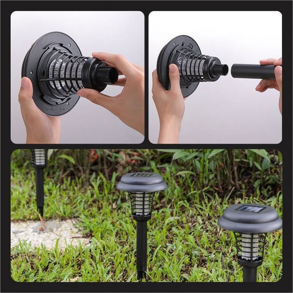 🎁2-Pack Solar Mosquito Zapper Lamp Stakes