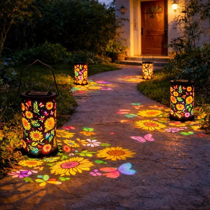 🔥HOT SALE🌞🌻Colorful Sunflower Glow Solar Garden Lantern