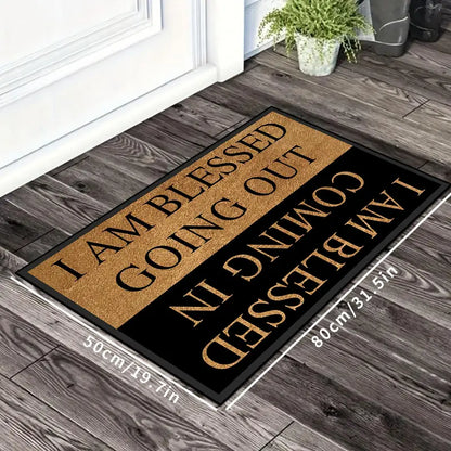 ✨I Am Blessed -  Lettered Front Door Mat