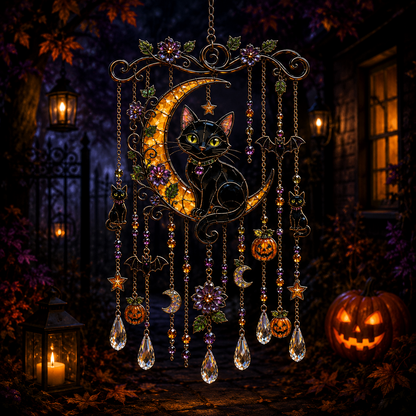 Halloween-Themed Crystal Wind Chime