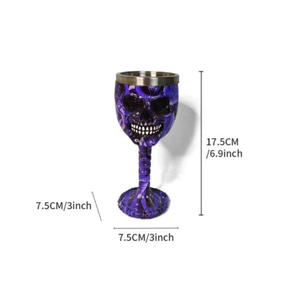 🥂Horrible Resin Stainless Steel Skeletal Wine Goblet