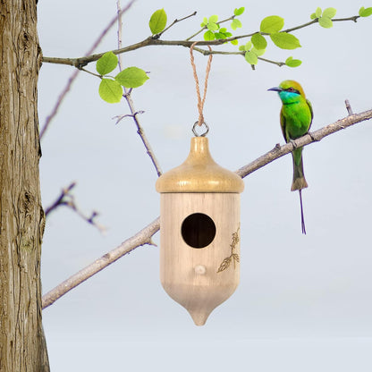 🐦 Natural Wooden Hummingbird House - 🎁A Wonderful Gift For Bird Lovers