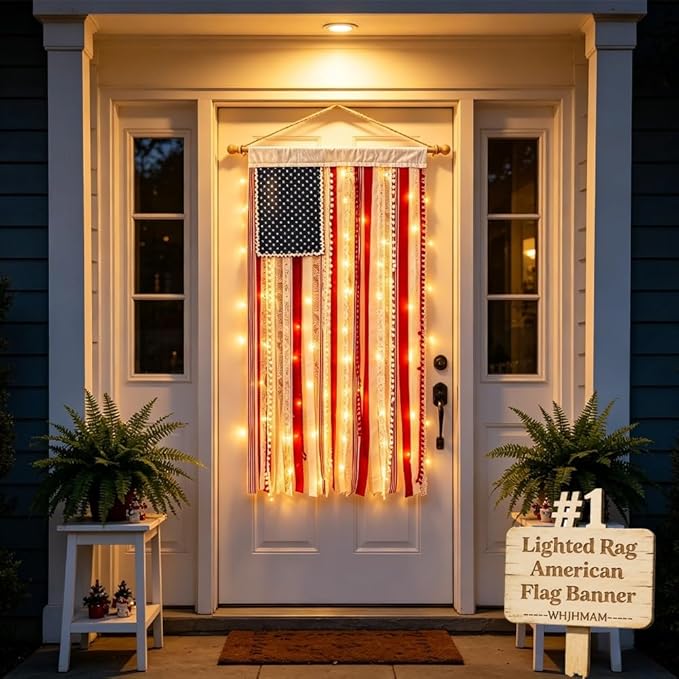 🎉250th Anniversary Special Boho American Flag Tassel Wall Hanging, Patriotic 4th of July Decor (4 Styles)
