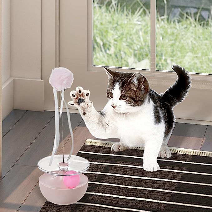 😸 Irregular Rotating Interactive  Cat Self Play Wand 💕