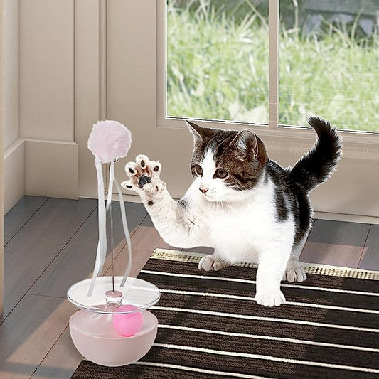😸 Irregular Rotating Interactive  Cat Self Play Wand 💕
