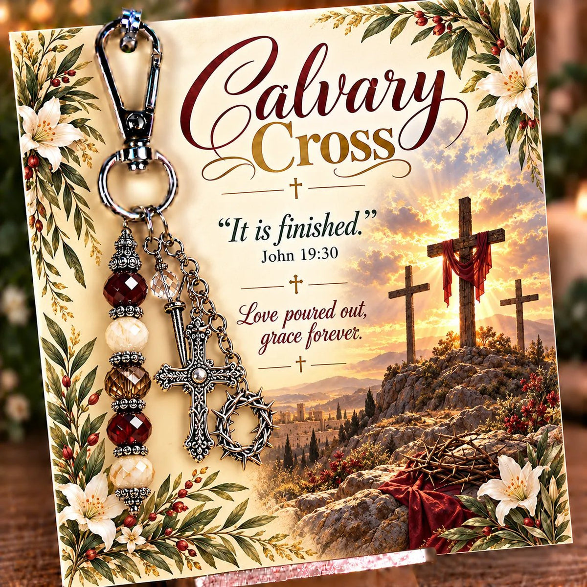 🔥Hot Sale🔥 - ✝️ Carry Your Faith With You - Christian Scripture & Prayer Keepsake Keychain