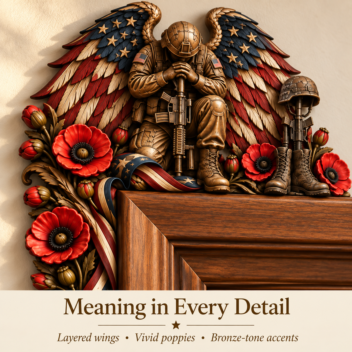 🔥Hot Sale🔥 - RED Friday Veteran Wooden Door Corner Decor