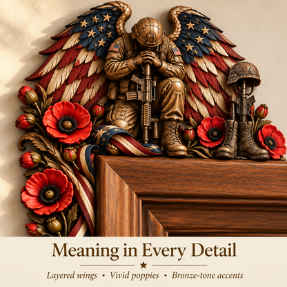 🔥Hot Sale🔥 - RED Friday Veteran Wooden Door Corner Decor