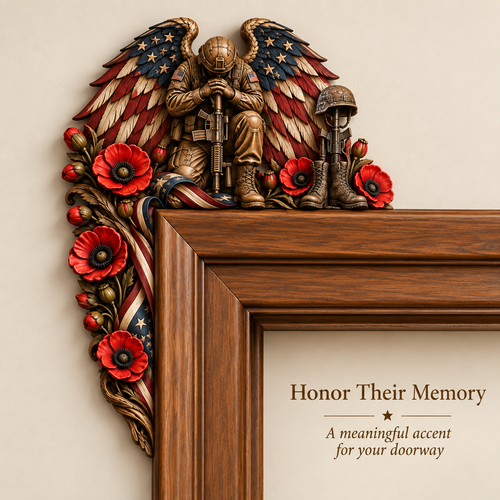 🔥Hot Sale🔥 - RED Friday Veteran Wooden Door Corner Decor
