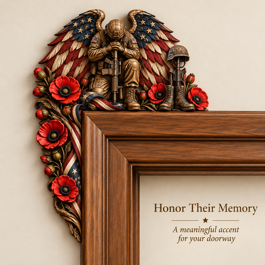 🔥Hot Sale🔥 - RED Friday Veteran Wooden Door Corner Decor