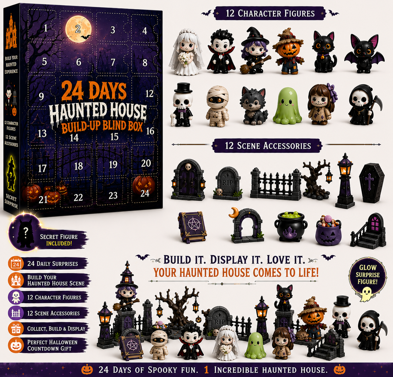🔥🔥 Limited 50% OFF | Build Your Own Spooky Haunted House 👻 DIY Halloween Decor Kit for Endless Halloween Fun