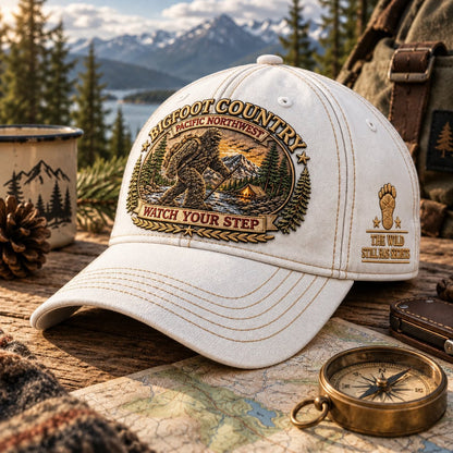 🔥Hot Sale🔥 -  2027 Bigfoot Country Heritage Cap – Pacific Northwest Vintage Washed Embroidered Hat