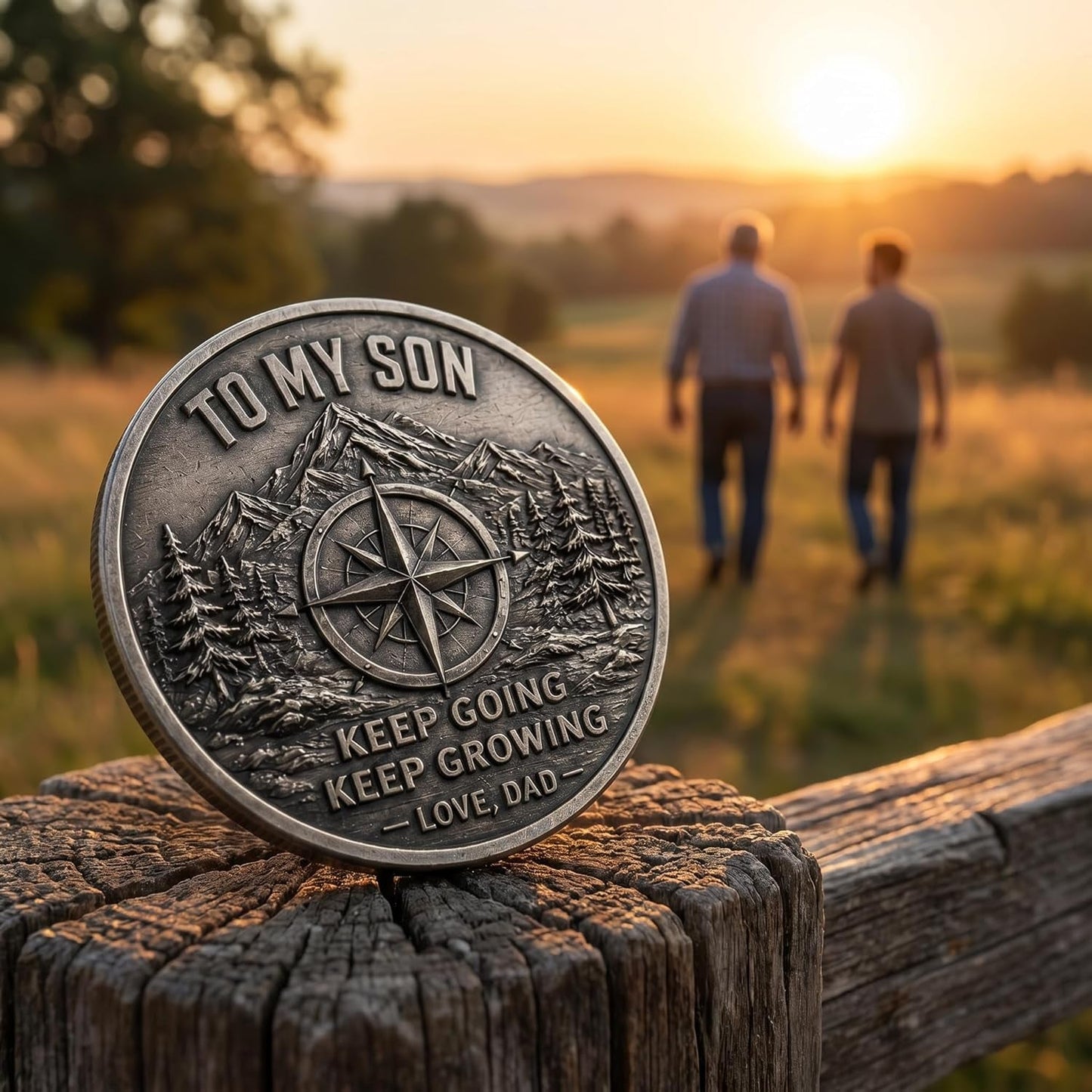 To My Son Inspirational Keepsake Coin From Dad