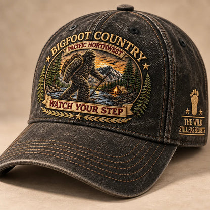 🔥Hot Sale🔥 -  2027 Bigfoot Country Heritage Cap – Pacific Northwest Vintage Washed Embroidered Hat