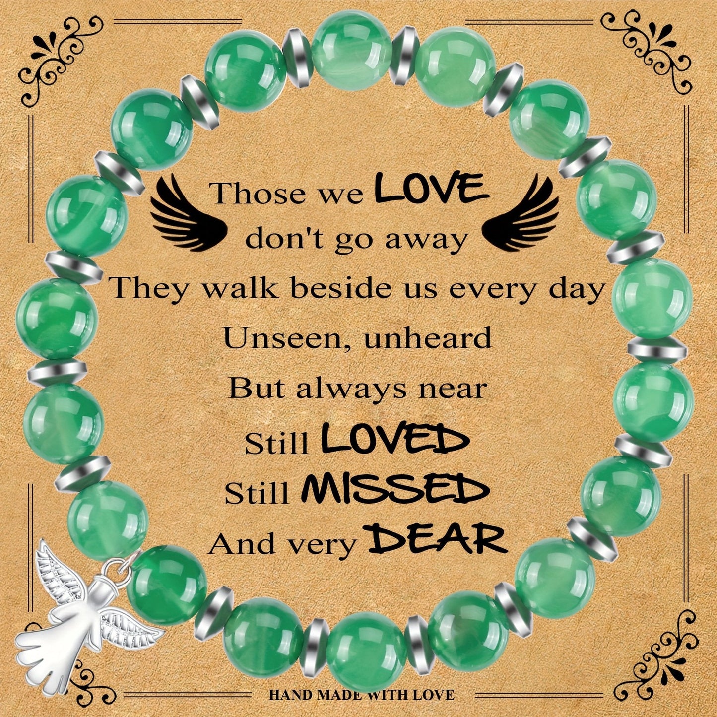 💖🎁2026 Mother's Day Gifts 50% Off--🧵Memorial Gifts Angel Wings Healing Crystal Bracelet