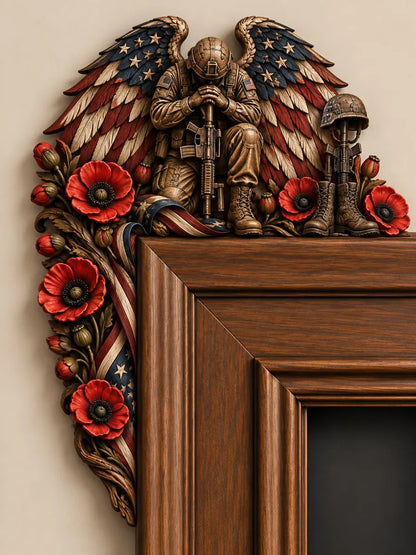 🔥Hot Sale🔥 - RED Friday Veteran Wooden Door Corner Decor