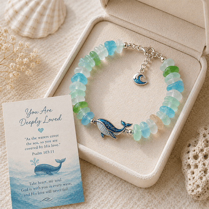 🔥50% Off Last Day - 🩵 Sea Glass Blessing Bracelet