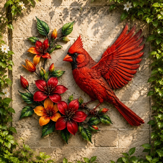 🔥Handcrafted Nature Bird Floral Metal Wall Art