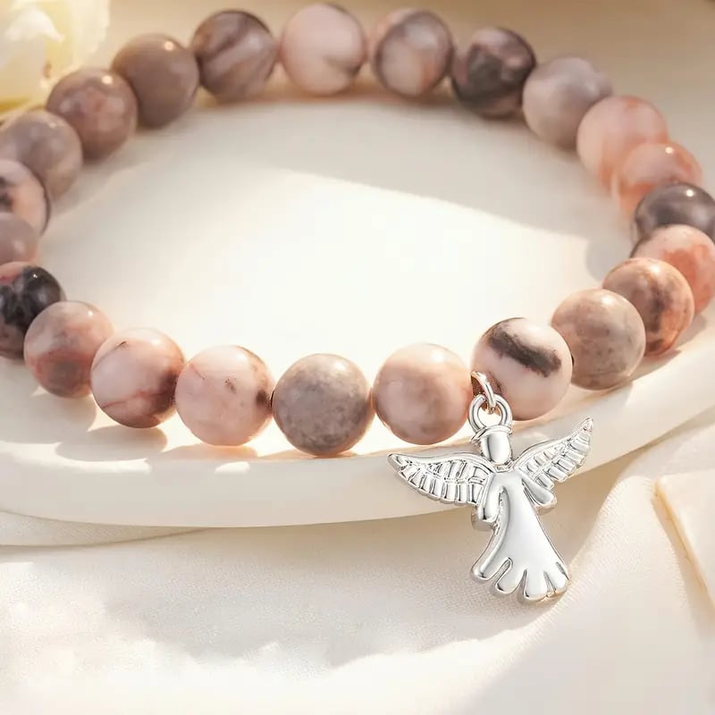 💖🎁2026 Mother's Day Gifts 50% Off--🧵Memorial Gifts Angel Wings Healing Crystal Bracelet