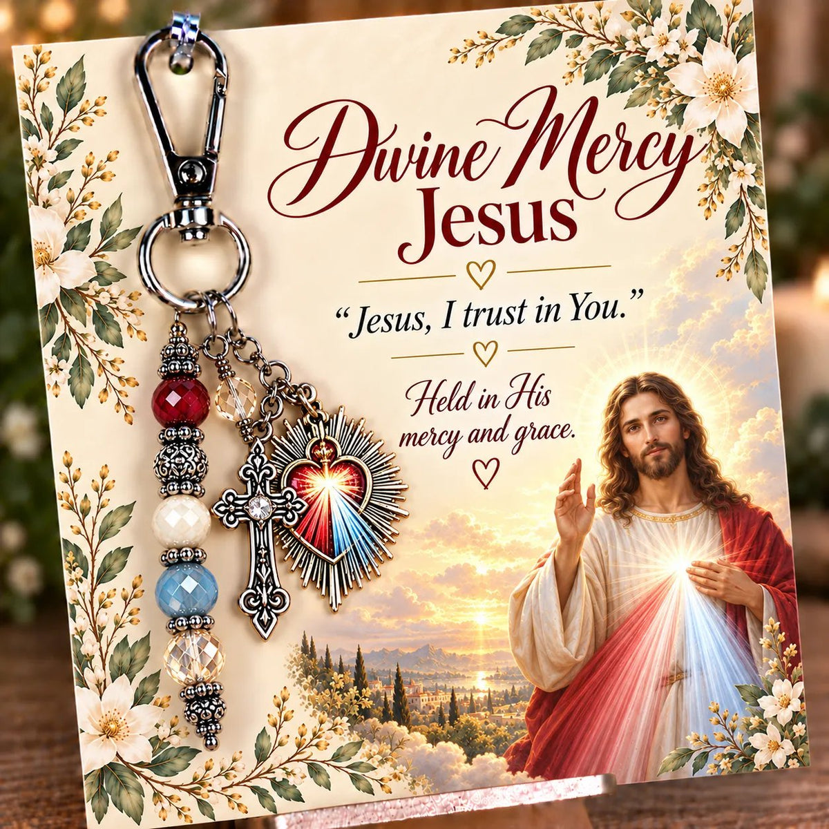 🔥Hot Sale🔥 - ✝️ Carry Your Faith With You - Christian Scripture & Prayer Keepsake Keychain