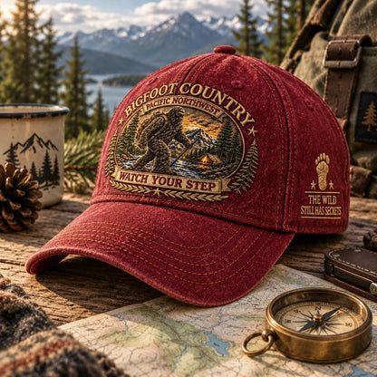 🔥Hot Sale🔥 -  2027 Bigfoot Country Heritage Cap – Pacific Northwest Vintage Washed Embroidered Hat