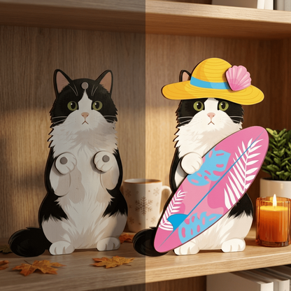 🎁Last Day Promotion 49% OFF🔥Cute Cat/Dog/Golden Retriever Desk Standee – Removable Seasonal Decor