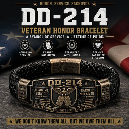 🔥Hot Sale🔥 - DD-214 Veteran Honor Bracelet - Made By VETERAN 'Robert Smith'
