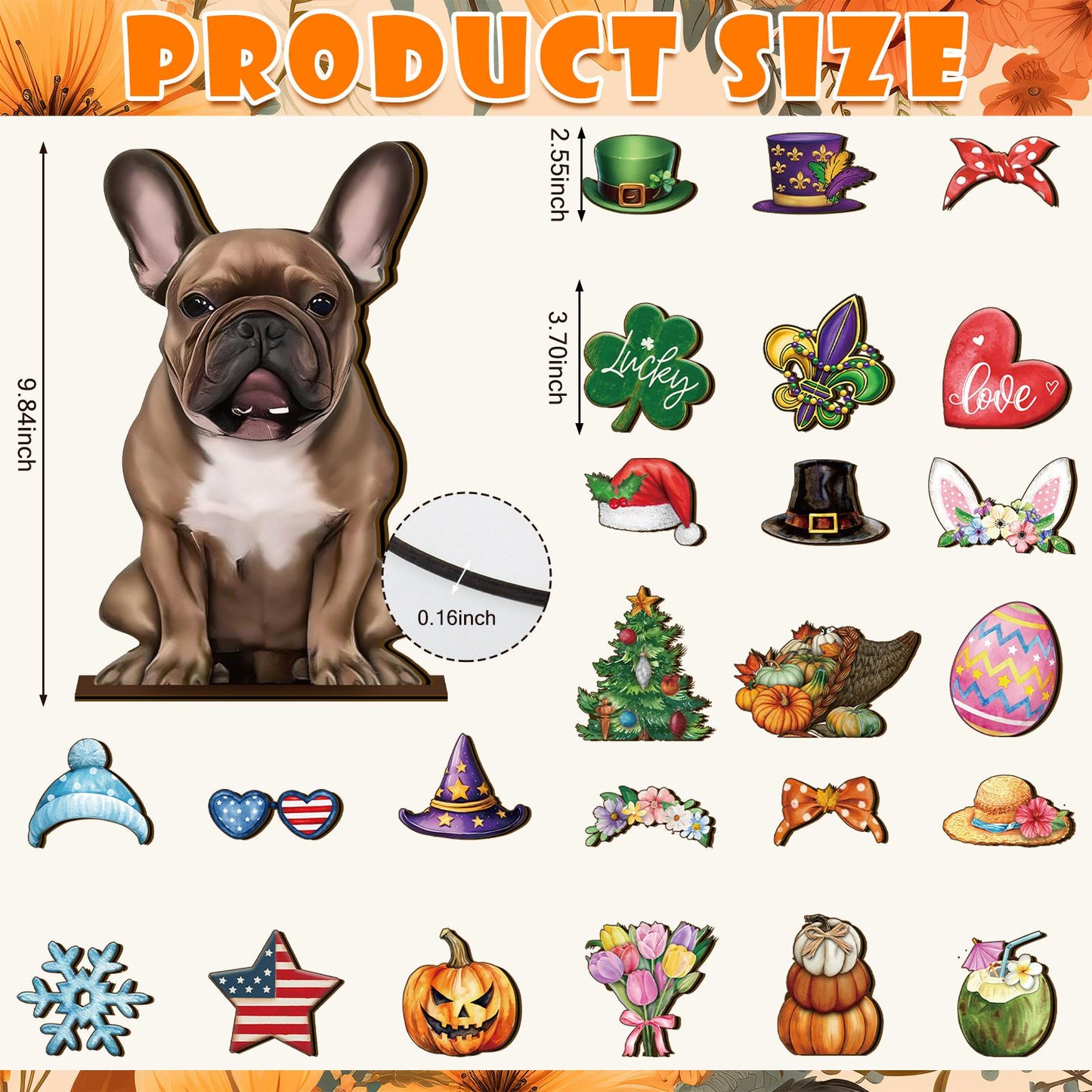 🐾 Interchangeable Seasonal Animal Wooden Decor Set