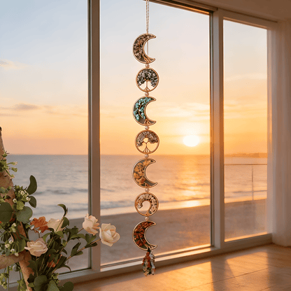 🔥Boho Moon Phase Tree of Life Suncatcher