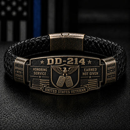 🔥Hot Sale🔥 - DD-214 Veteran Honor Bracelet - Made By VETERAN 'Robert Smith'