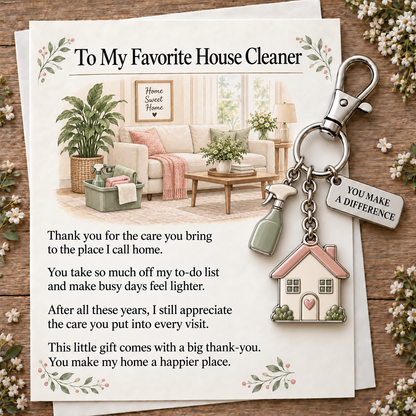 🔥Hot Sale🔥 - ✨ The "You Make a Difference" Appreciation Gift Set – Keychain & Greeting Card ✨