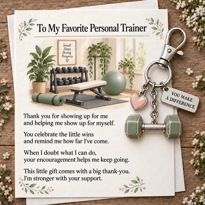 🔥Hot Sale🔥 - ✨ The "You Make a Difference" Appreciation Gift Set – Keychain & Greeting Card ✨