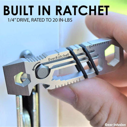 EverRatchet Clip Ratcheting Keychain Multi Tool