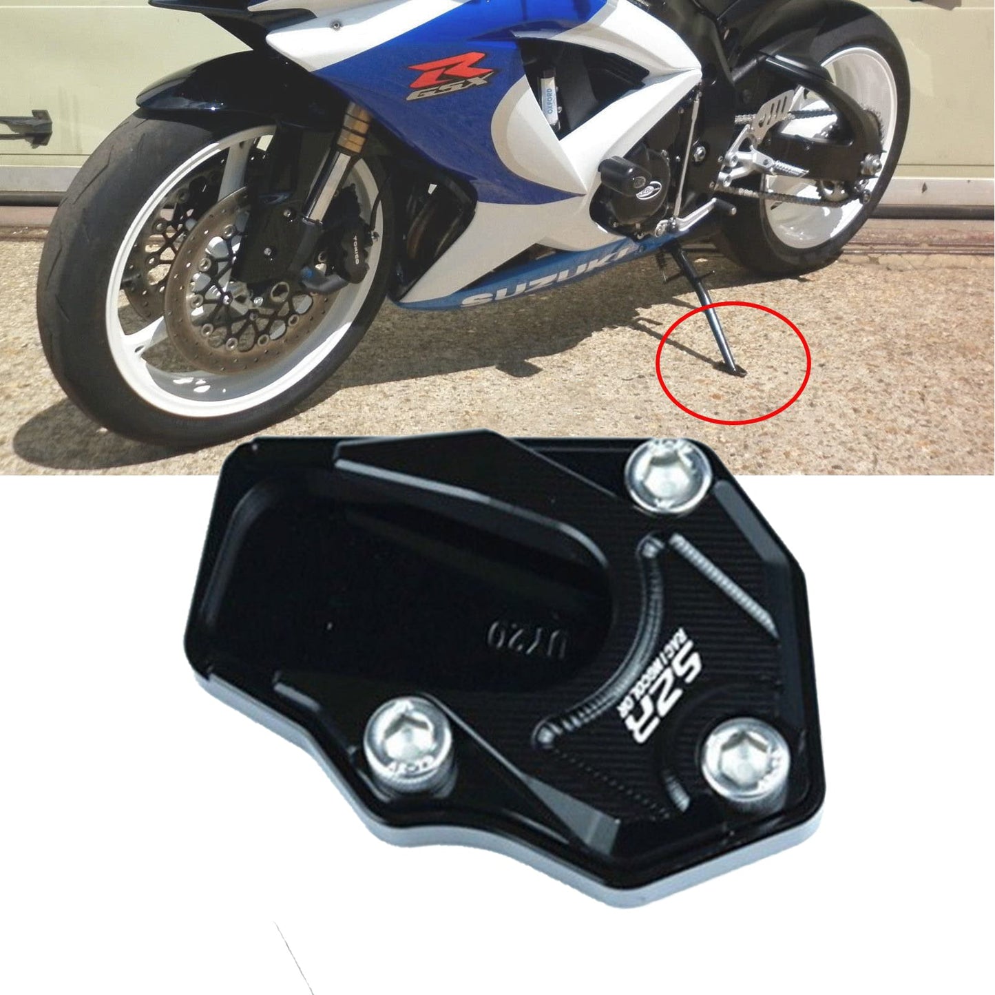 Motorcycle Support Frame Stainless Steel Alloy Foot Pads