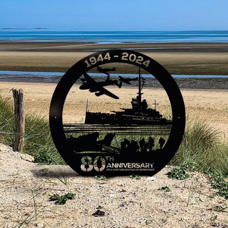 D-Day Landing Beaches 80th anniversary and Battle of Normandy Commemorative Metal Wall Art