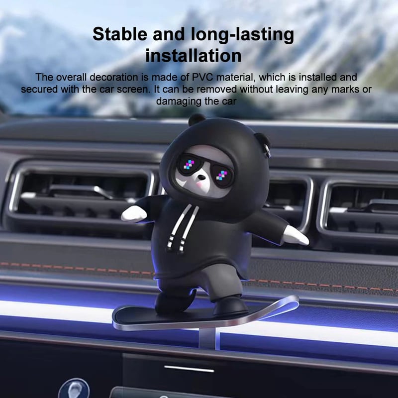 🔥2024 New Car Ornament🎁Skate Lover Bear Car Decor