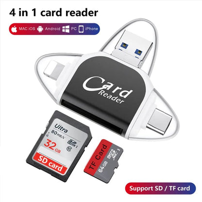 📲Multi-Port 4 in1 Universal SD TF Card Reader