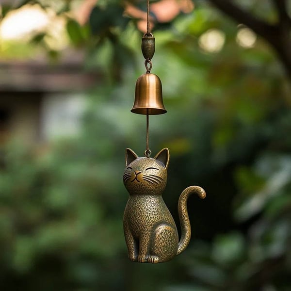 🔥Stock Alert: Only 100 Pieces Left! - 🐱Handmade Retro Cat Wind Chime